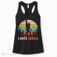 Bigfoot Middle Finger I Hate People Abduction Sasquatch Women's Tank Top thumb 0