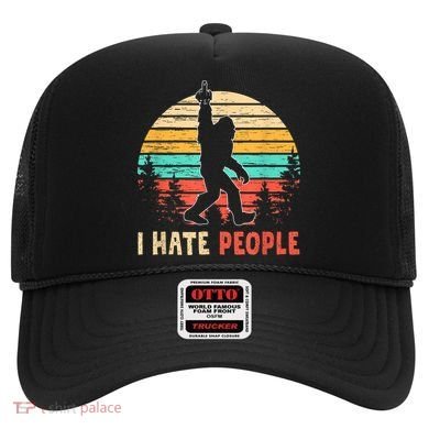 Bigfoot Middle Finger I Hate People Abduction Sasquatch Hat