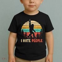 Bigfoot Middle Finger I Hate People Abduction Sasquatch Toddler T-Shirt thumb 2