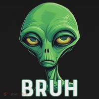 Bruh Meme Funny Saying Brother Greeting Ns Alien Long Sleeve Shirt thumb 2