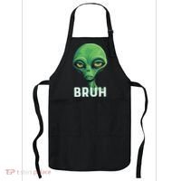 Bruh Meme Funny Saying Brother Greeting Ns Alien Apron thumb 0