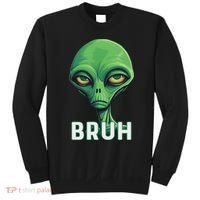 Bruh Meme Funny Saying Brother Greeting Ns Alien Sweatshirt thumb 0