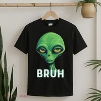 Bruh Meme Funny Saying Brother Greeting Ns Alien T-Shirt thumb 2