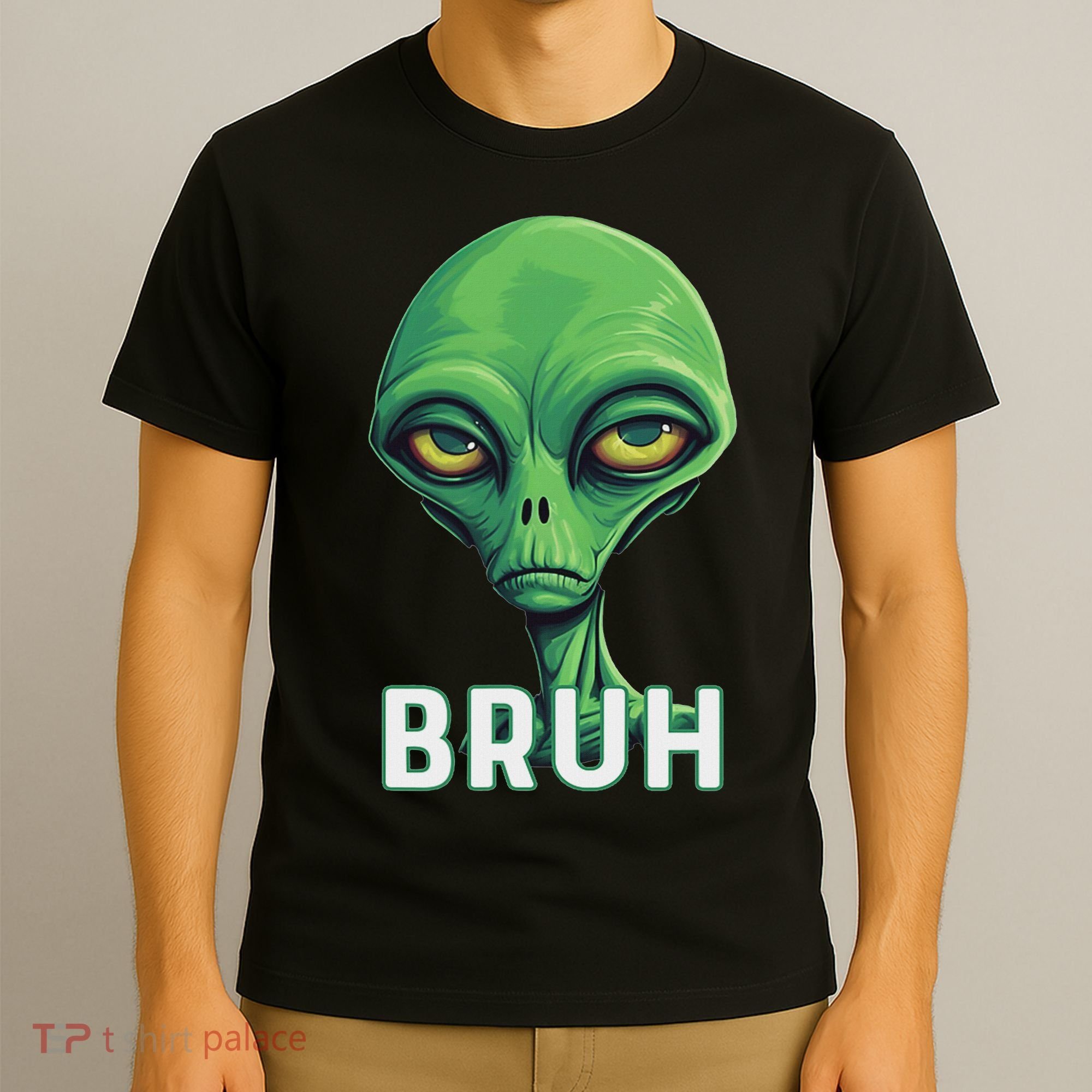 Bruh Meme Funny Saying Brother Greeting Ns Alien T-Shirt