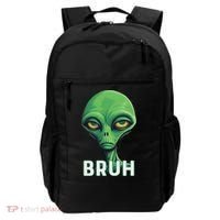 Bruh Meme Funny Saying Brother Greeting Ns Alien Backpack thumb 0