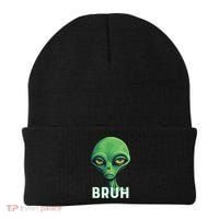 Bruh Meme Funny Saying Brother Greeting Ns Alien Beanie thumb 0