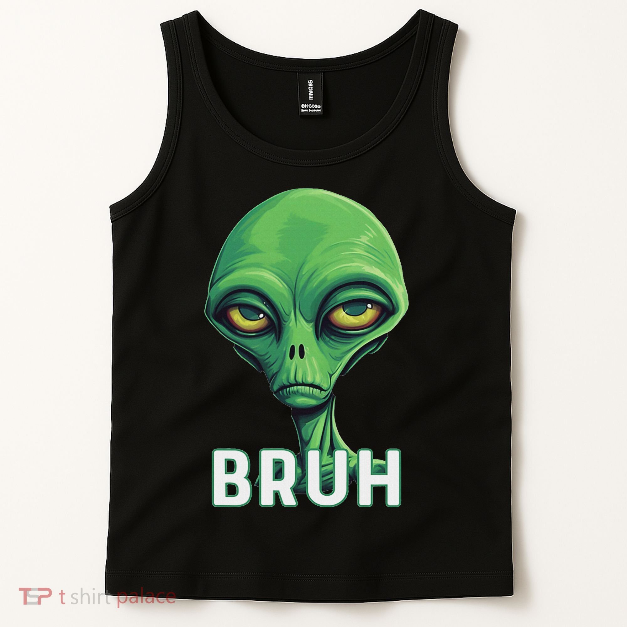 Bruh Meme Funny Saying Brother Greeting Ns Alien Tank Top