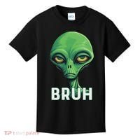 Bruh Meme Funny Saying Brother Greeting Ns Alien Kids T-Shirt thumb 0