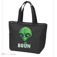 Bruh Meme Funny Saying Brother Greeting Ns Alien Tote Bag thumb 3