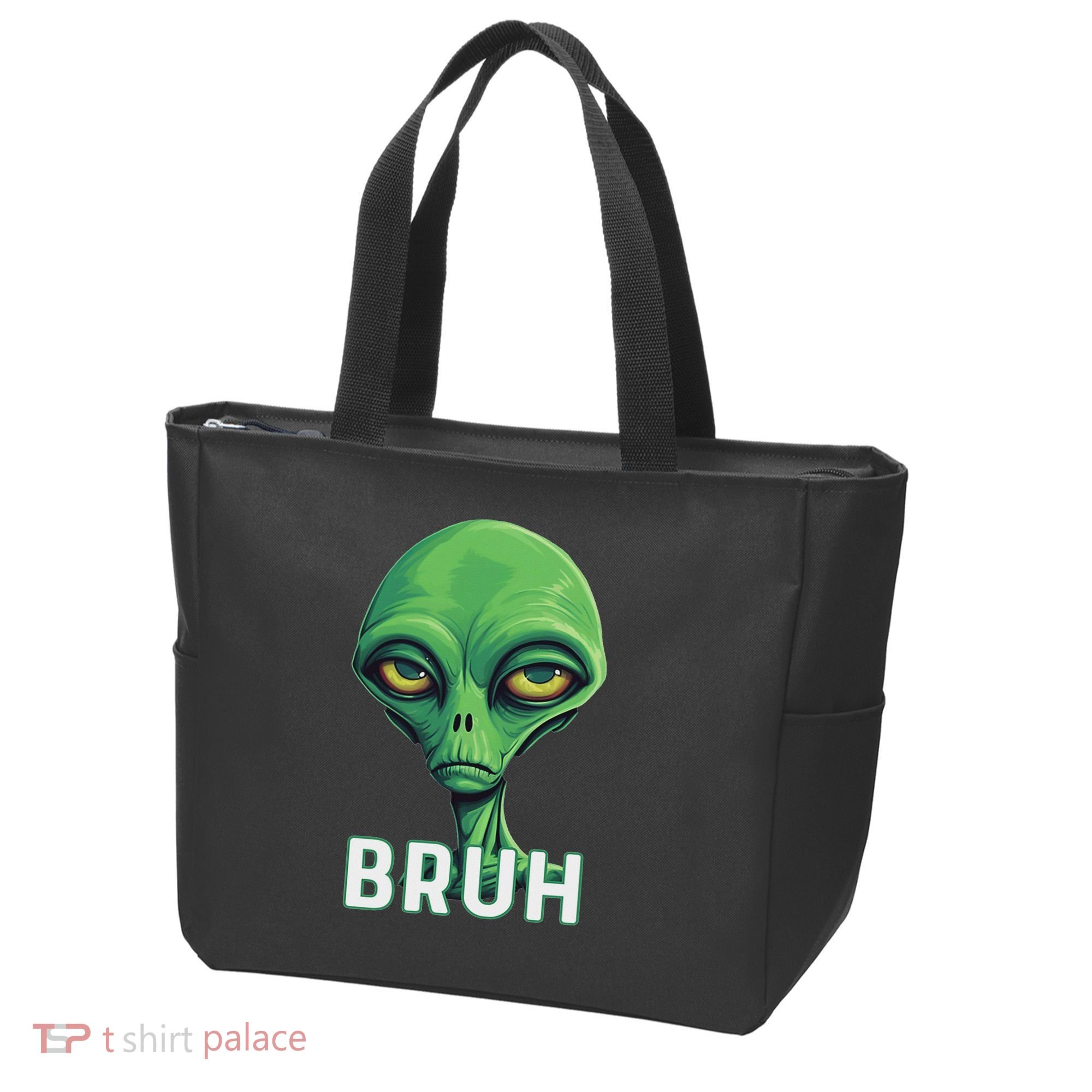 Bruh Meme Funny Saying Brother Greeting Ns Alien Tote Bag