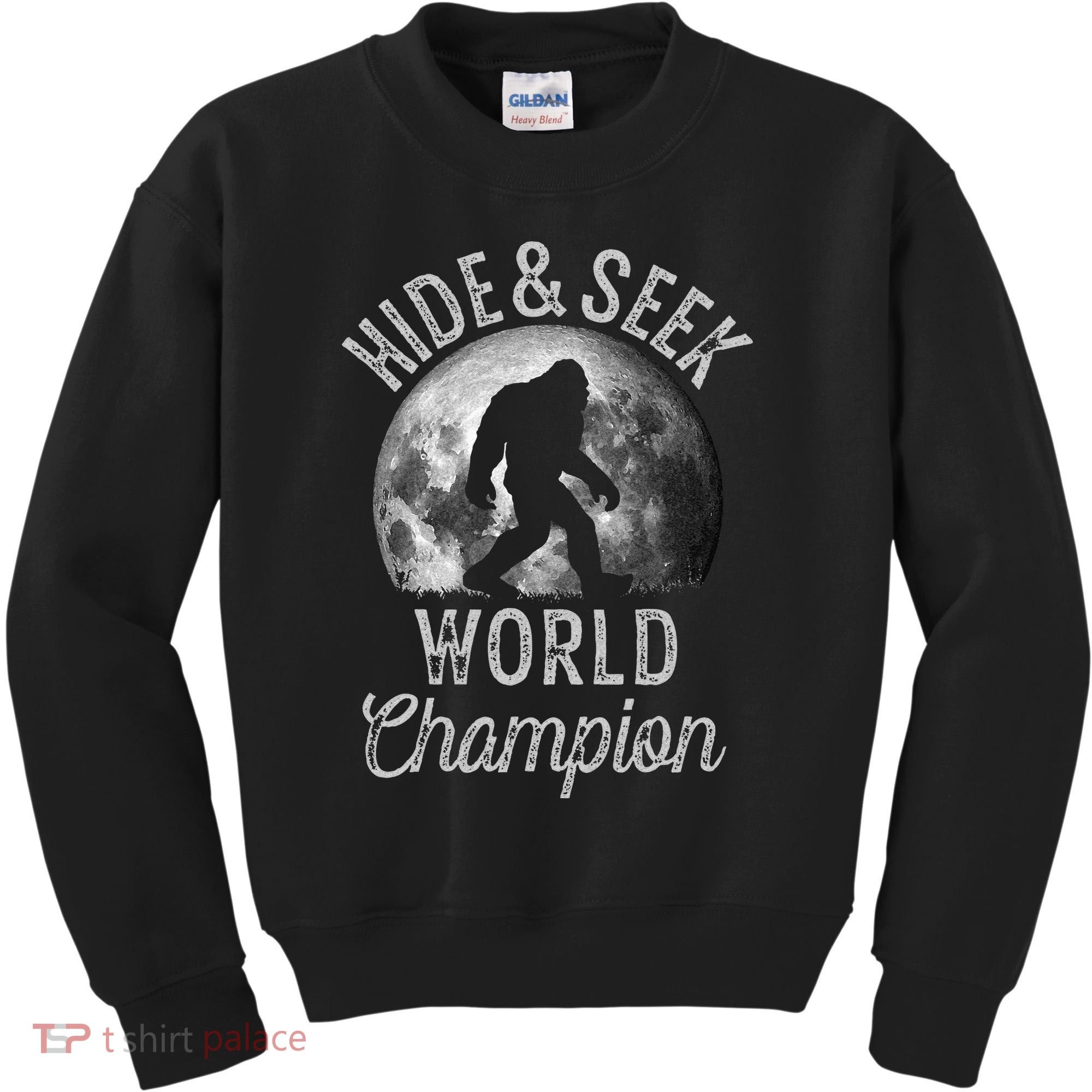 Bigfoot Moon Fantasy Hide And Seek World Champion Sasquatch Kids Sweatshirt