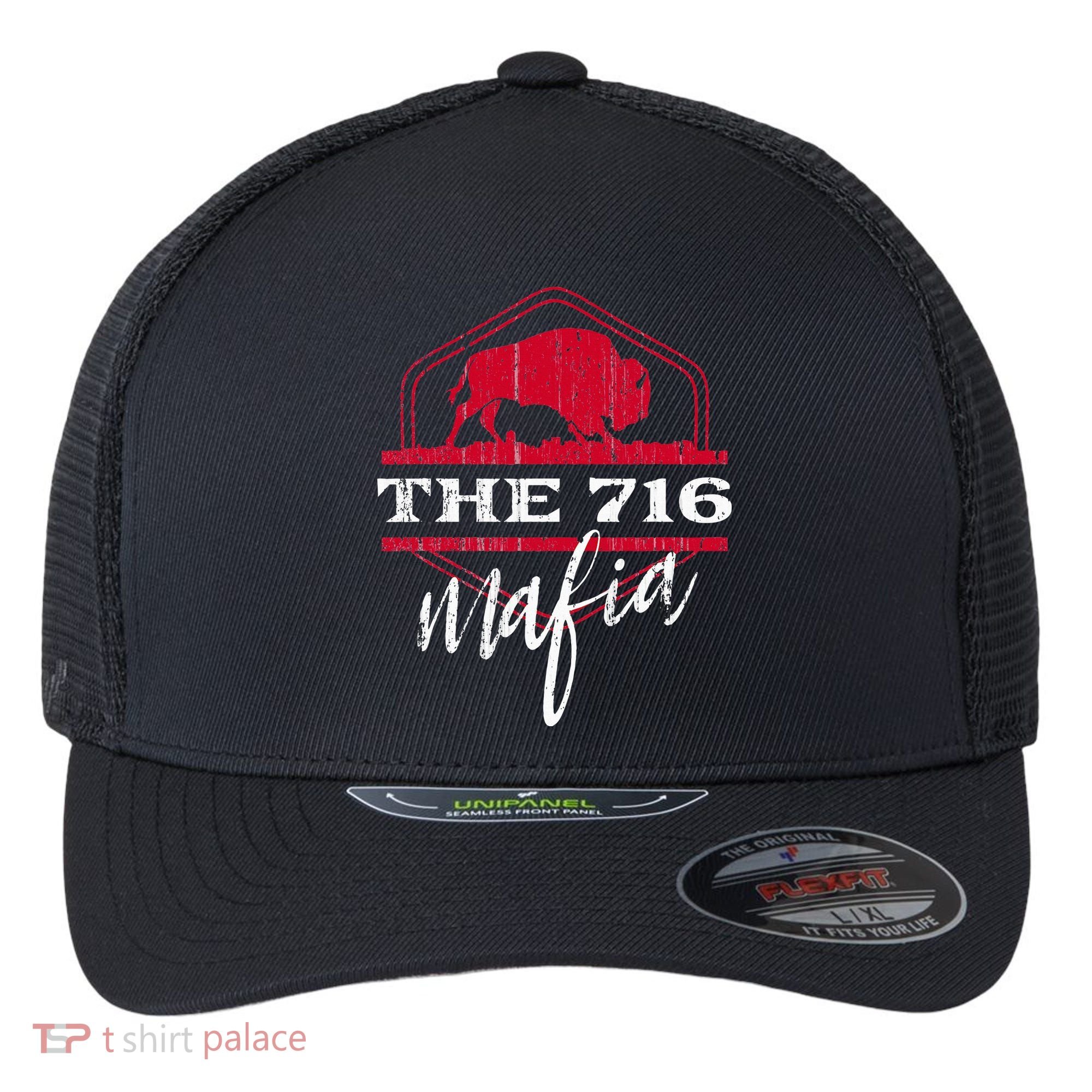 Buffalo Mafia For The 716 Area Code Buffalo Ny Flexfit Unipanel Trucker Cap