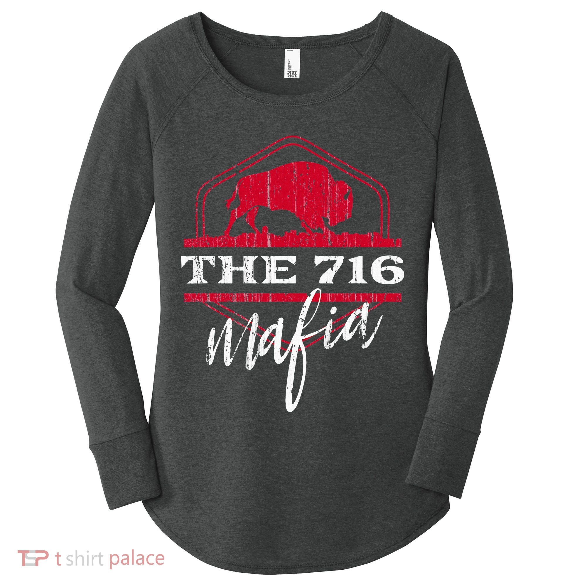 Buffalo Mafia For The 716 Area Code Buffalo Ny Women's Perfect Tri Tunic Long Sleeve Shirt