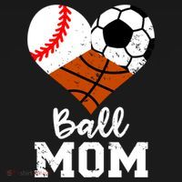 Ball Mom Funny Baseball Soccer Basketball Mom Gift Women's Hoodie thumb 2