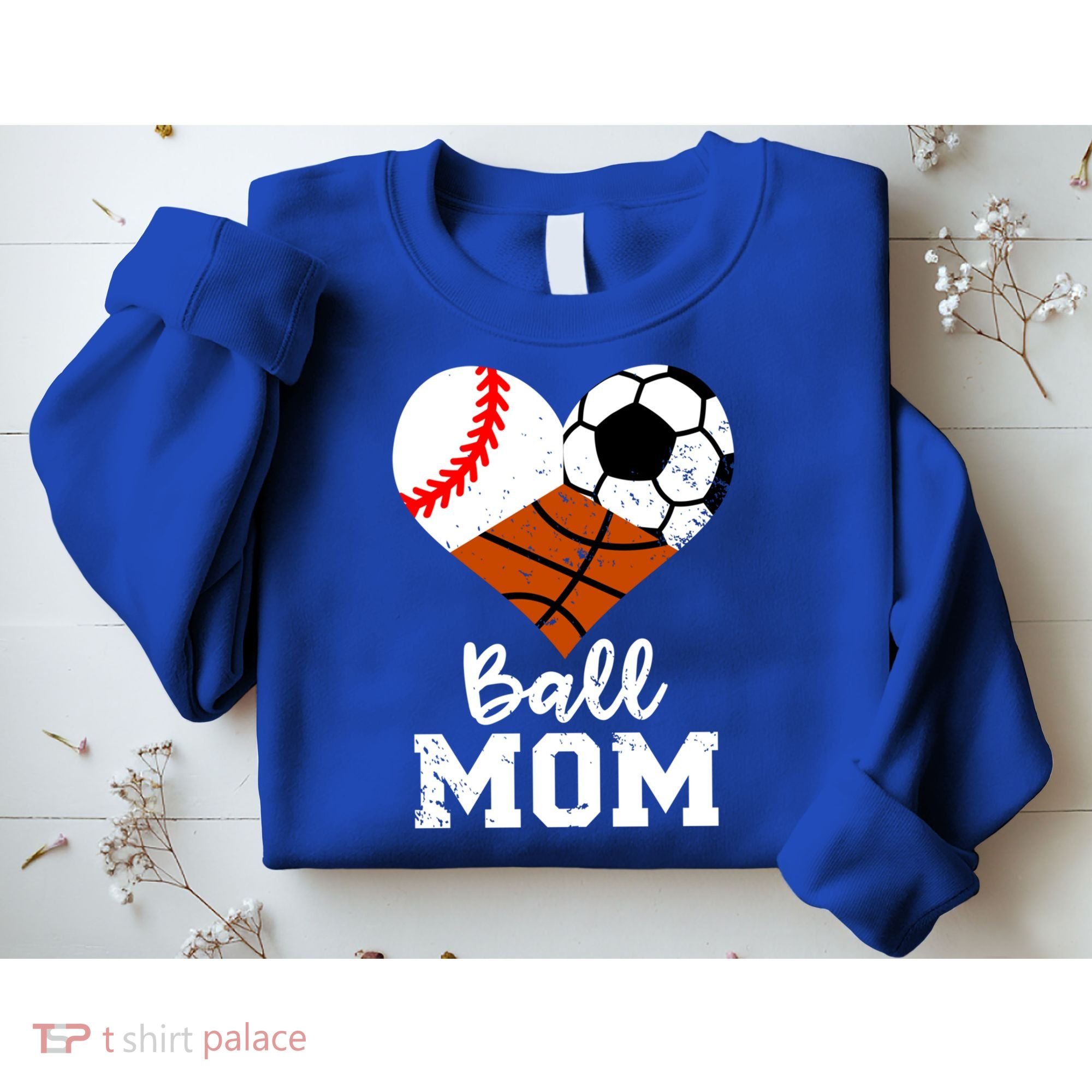 Ball Mom Funny Baseball Soccer Basketball Mom Gift Sweatshirt