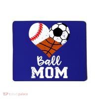 Ball Mom Funny Baseball Soccer Basketball Mom Gift Mousepad thumb 0