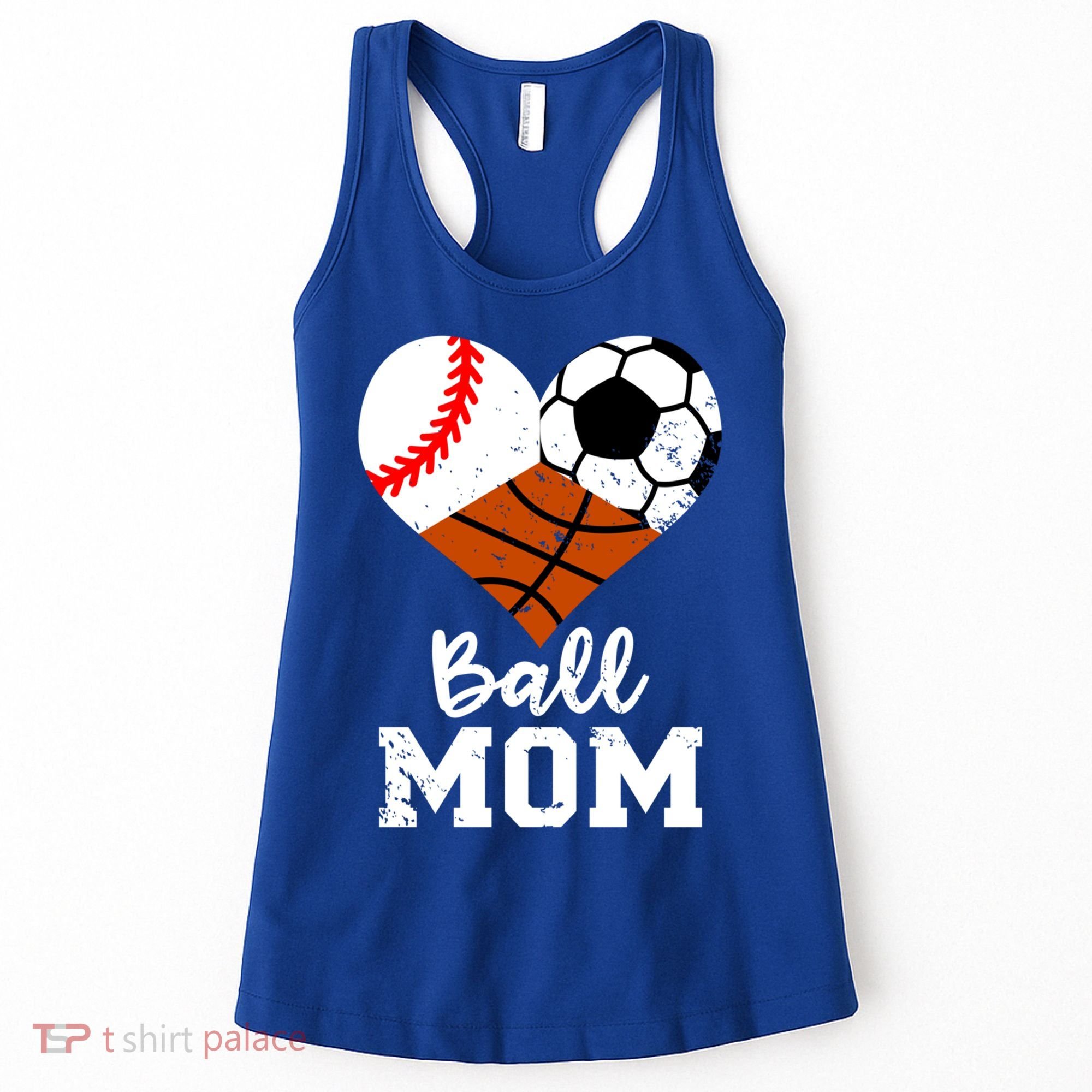Ball Mom Funny Baseball Soccer Basketball Mom Gift Women's Tank Top