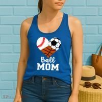 Ball Mom Funny Baseball Soccer Basketball Mom Gift Women's Tank Top thumb 2