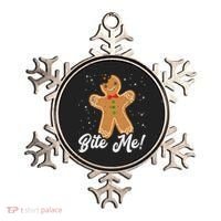 Bite Me Funny Gingerbread Christmas Holiday Cookie Meaningful Gift Ornament thumb 0
