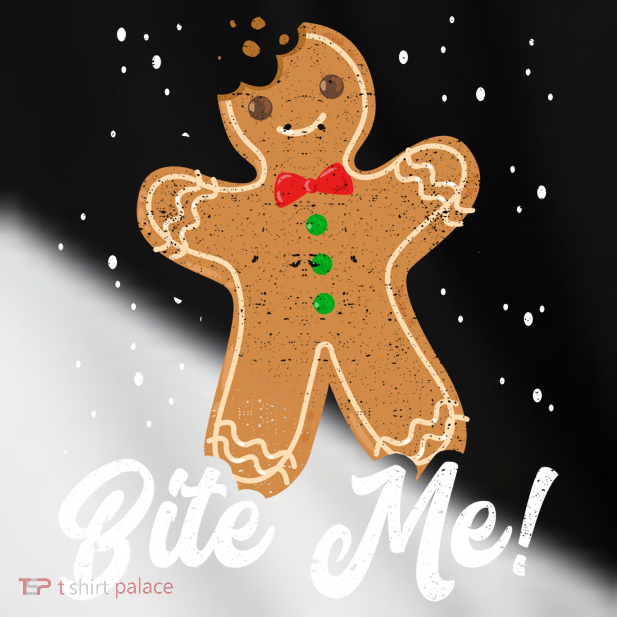 Bite Me Funny Gingerbread Christmas Holiday Cookie Meaningful Gift Toddler Fine Jersey T-Shirt