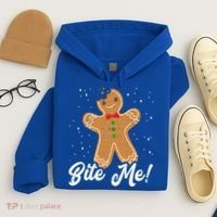 Bite Me Funny Gingerbread Christmas Holiday Cookie Meaningful Gift Hoodie thumb 4