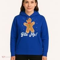 Bite Me Funny Gingerbread Christmas Holiday Cookie Meaningful Gift Hoodie thumb 5