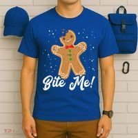Bite Me Funny Gingerbread Christmas Holiday Cookie Meaningful Gift T-Shirt thumb 6