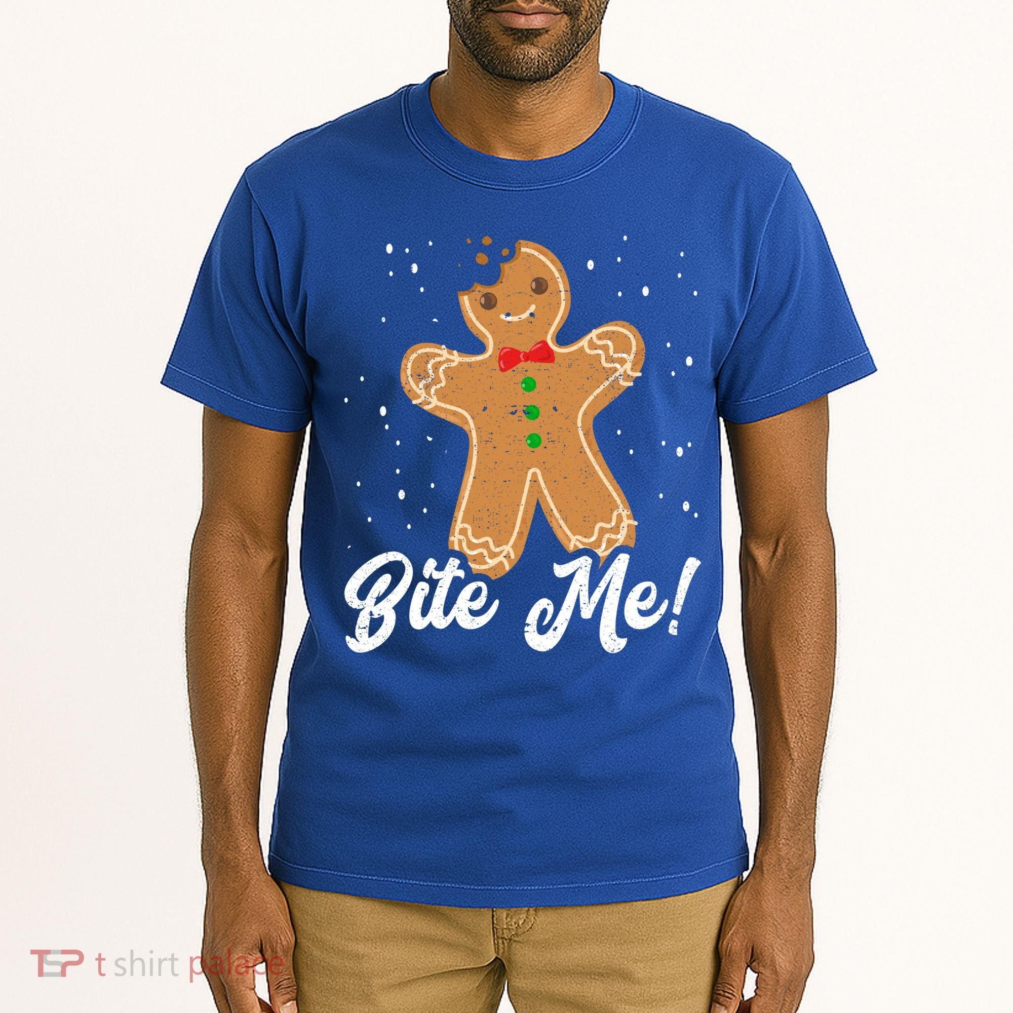 Bite Me Funny Gingerbread Christmas Holiday Cookie Meaningful Gift Tall T-Shirt