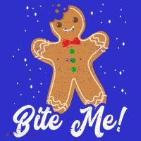 Bite Me Funny Gingerbread Christmas Holiday Cookie Meaningful Gift Tall Long Sleeve Shirt thumb 2