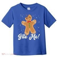 Bite Me Funny Gingerbread Christmas Holiday Cookie Meaningful Gift Toddler T-Shirt thumb 0