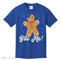 Bite Me Funny Gingerbread Christmas Holiday Cookie Meaningful Gift Kids T-Shirt thumb 0