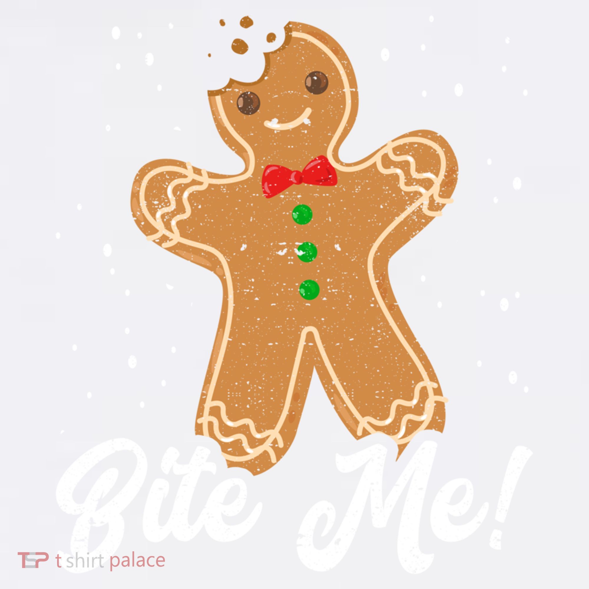 Bite Me Funny Gingerbread Christmas Holiday Cookie Meaningful Gift Garment-Dyed Sweatshirt