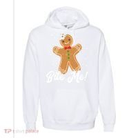 Bite Me Funny Gingerbread Christmas Holiday Cookie Meaningful Gift Comfort Colors Garment-Dyed Hooded Sweatshirt thumb 0