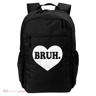 Bruh Meme Funny Saying Funny Retro Valentine Backpack