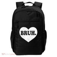 Bruh Meme Funny Saying Funny Retro Valentine Backpack thumb 0