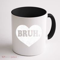Bruh Meme Funny Saying Funny Retro Valentine Coffee Mug thumb 1