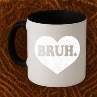 Bruh Meme Funny Saying Funny Retro Valentine Coffee Mug thumb 2
