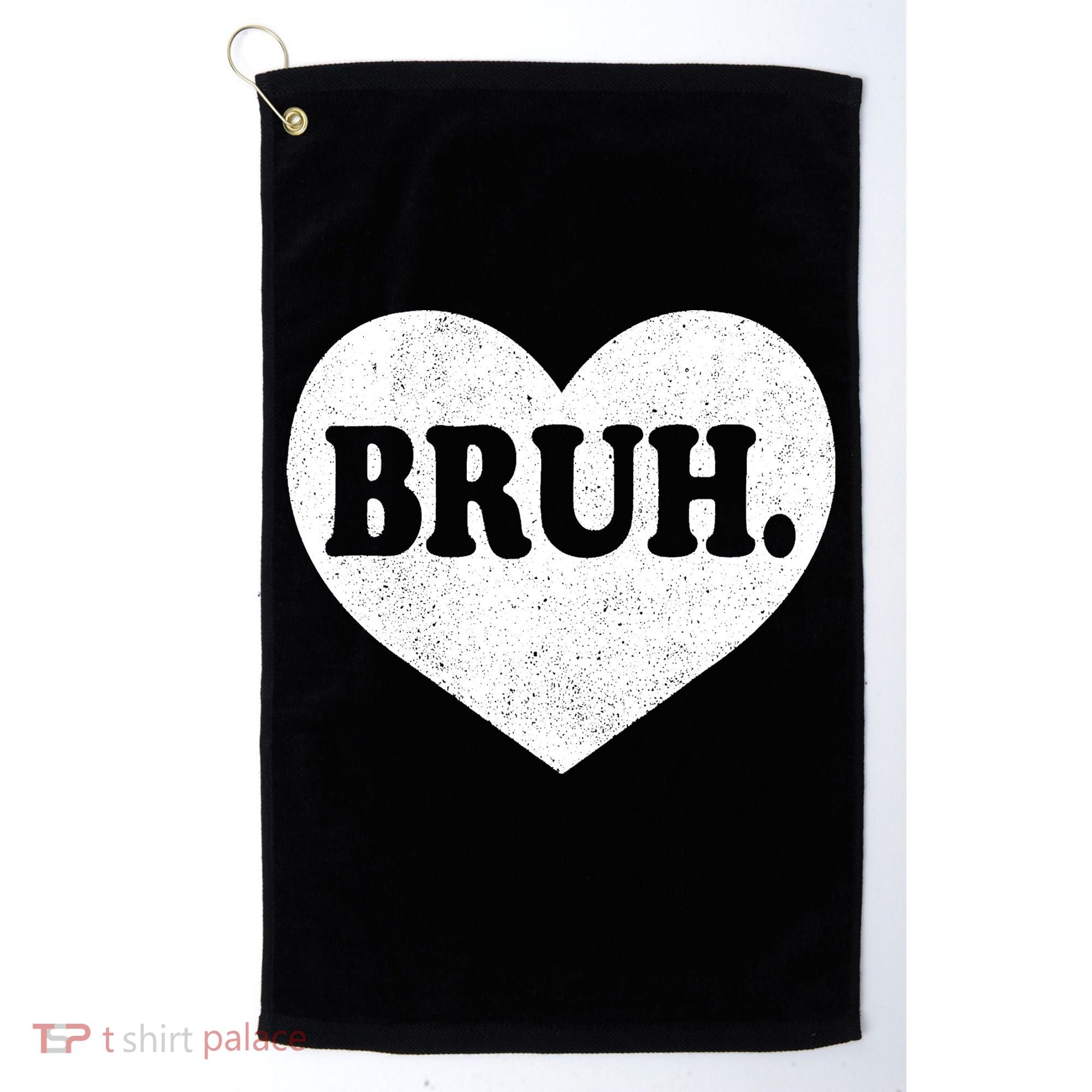 Bruh Meme Funny Saying Funny Retro Valentine Golf Towel