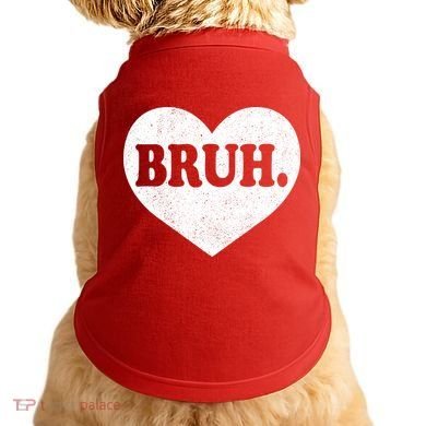 Bruh Meme Funny Saying Funny Retro Valentine Doggie Tank