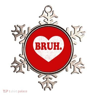 Bruh Meme Funny Saying Funny Retro Valentine Ornament