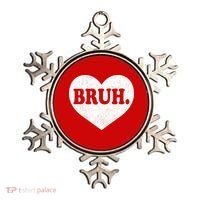 Bruh Meme Funny Saying Funny Retro Valentine Ornament thumb 0