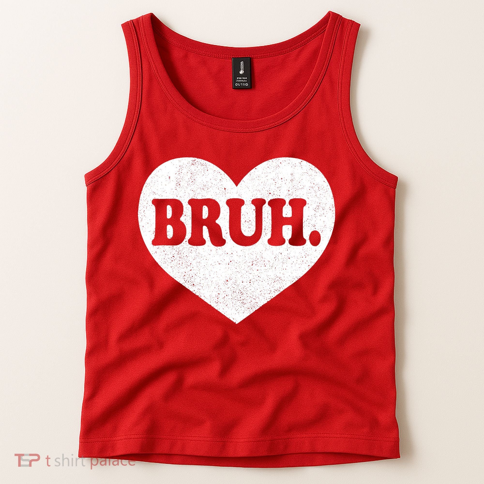 Bruh Meme Funny Saying Funny Retro Valentine Tank Top