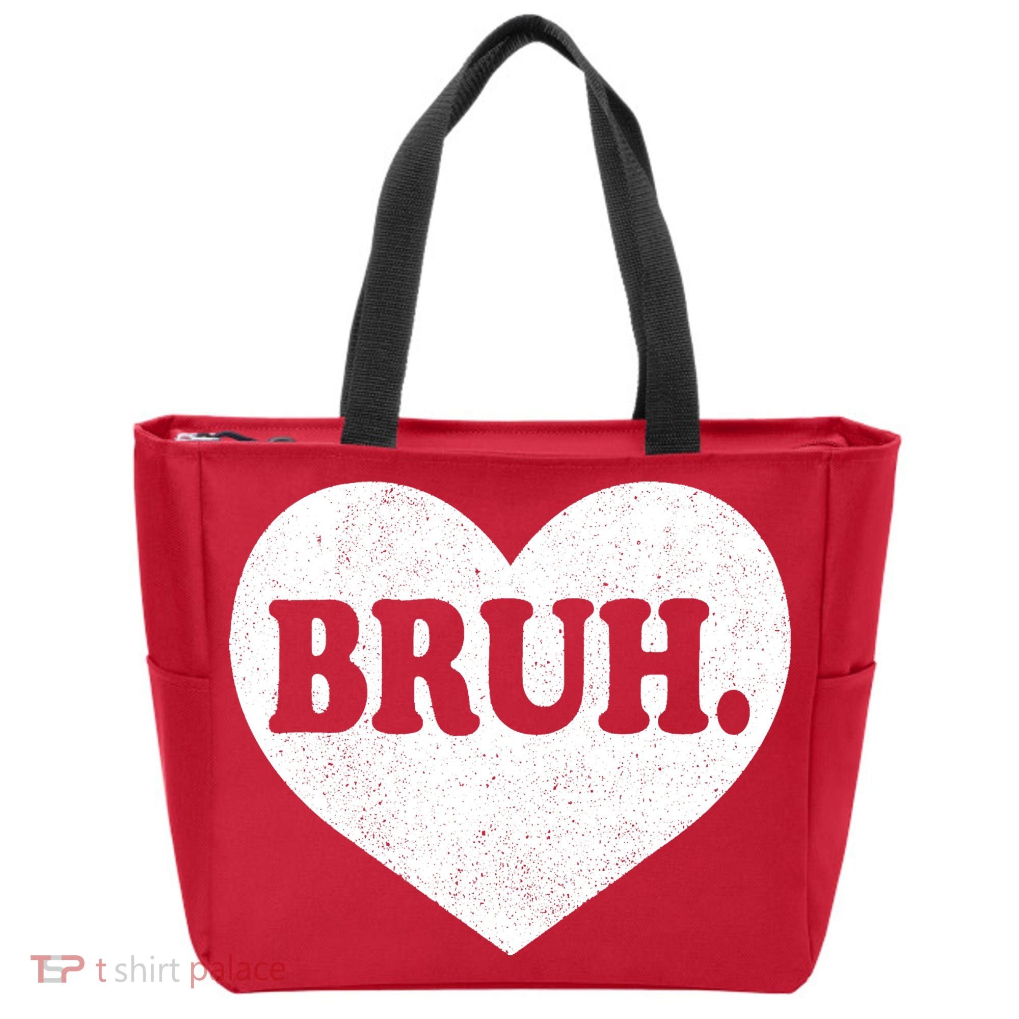 Bruh Meme Funny Saying Funny Retro Valentine Tote Bag