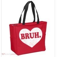 Bruh Meme Funny Saying Funny Retro Valentine Tote Bag thumb 2
