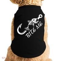 Bite Me Fishing Cool Gift Doggie Tank thumb 0