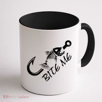 Bite Me Fishing Cool Gift Coffee Mug thumb 1