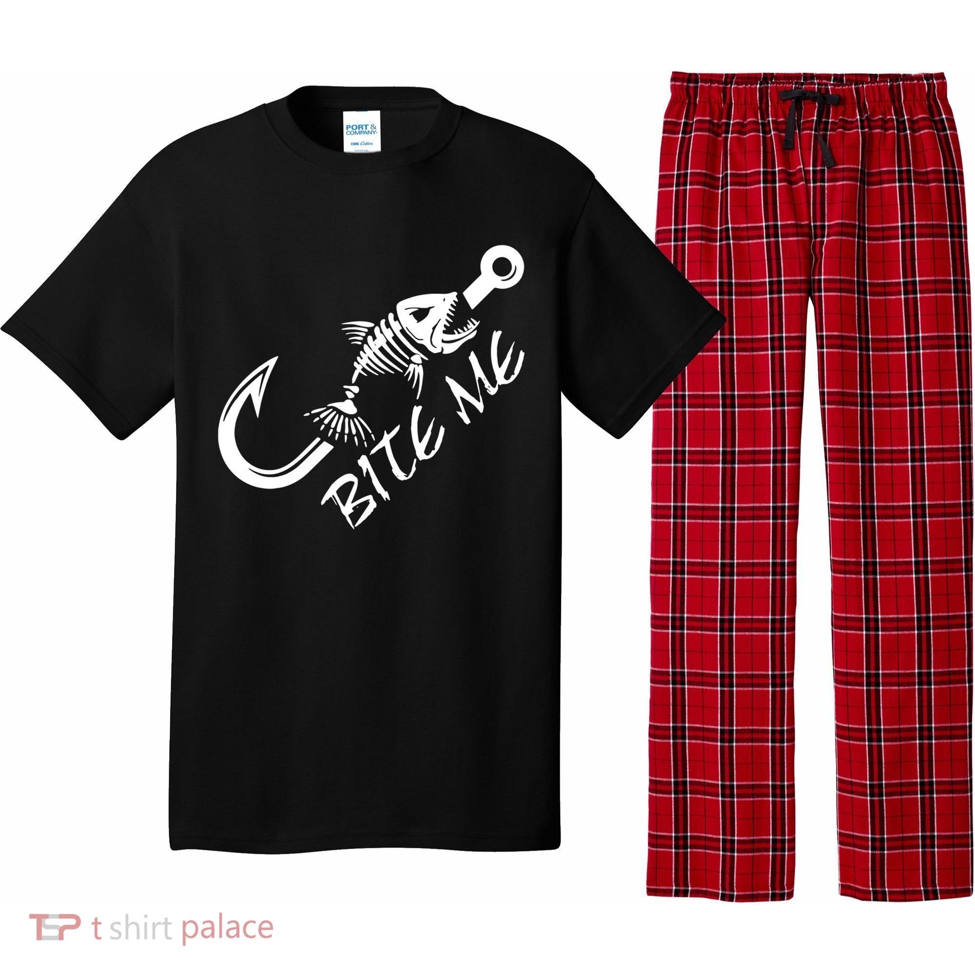 Bite Me Fishing Cool Gift Pajama Set