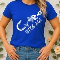 Bite Me Fishing Cool Gift Women's T-Shirt thumb 2
