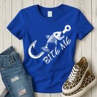 Bite Me Fishing Cool Gift Women's T-Shirt thumb 3