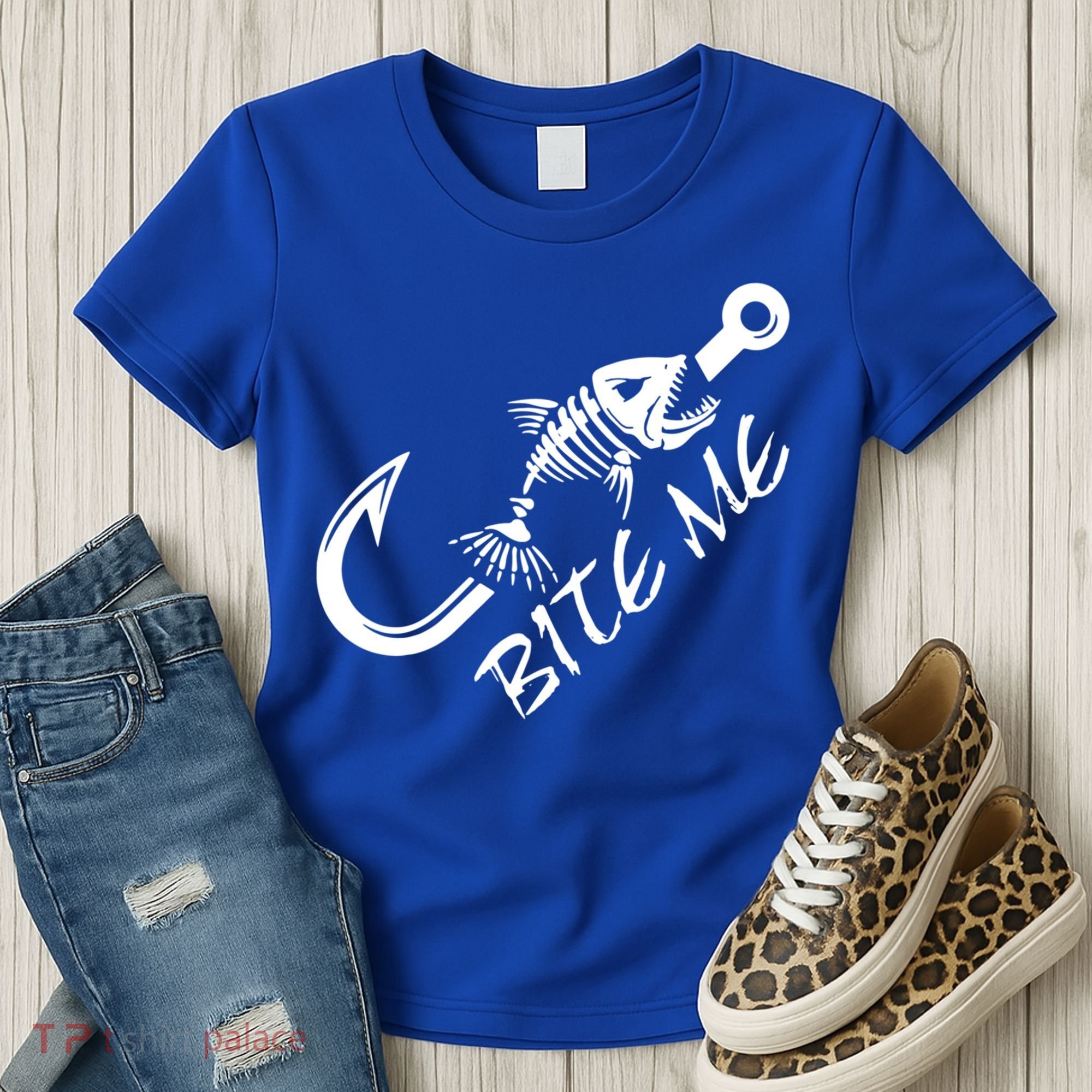 Bite Me Fishing Cool Gift Women's T-Shirt